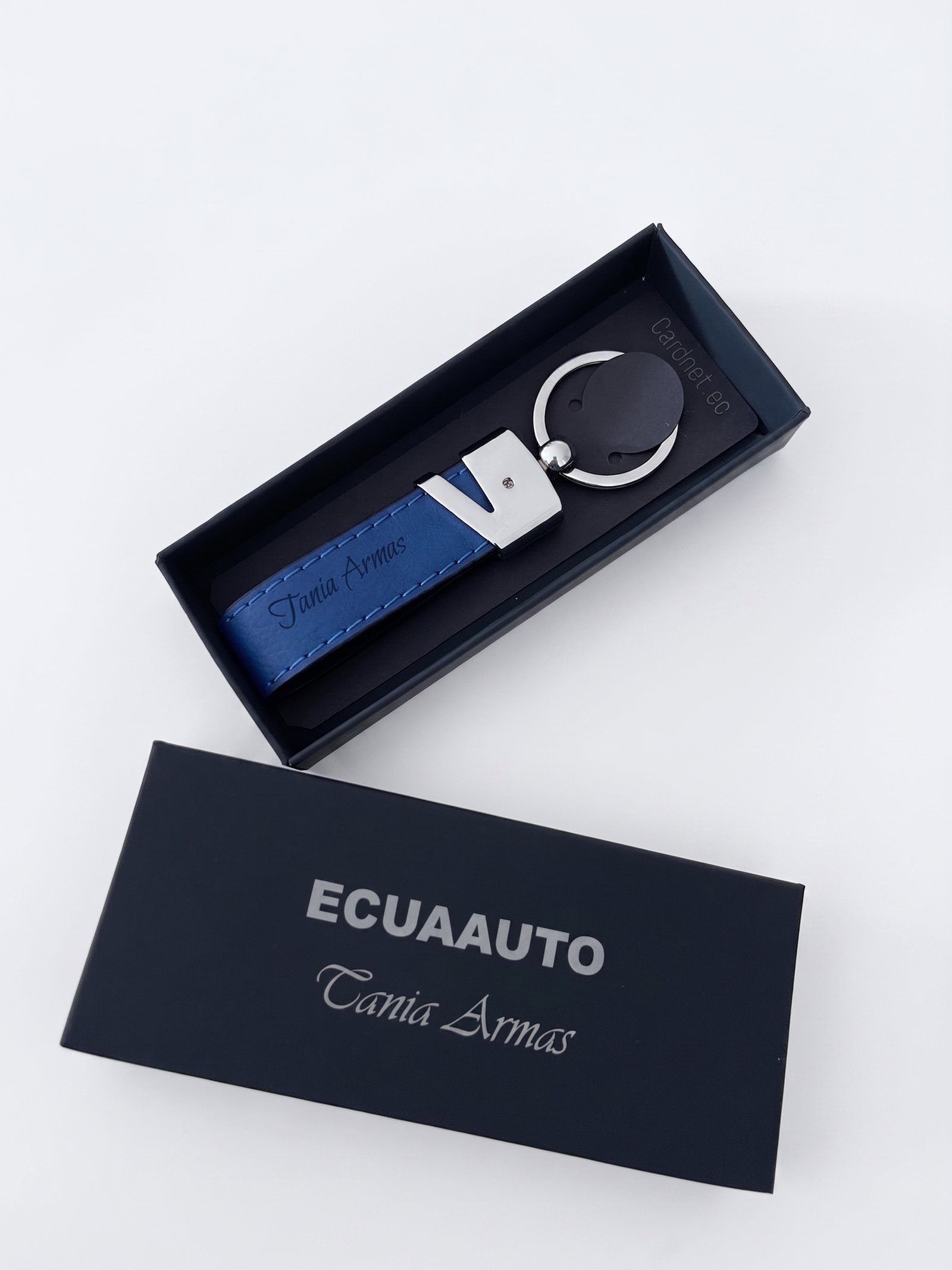 Llavero Personalizado Sobre Cuero a Láser
